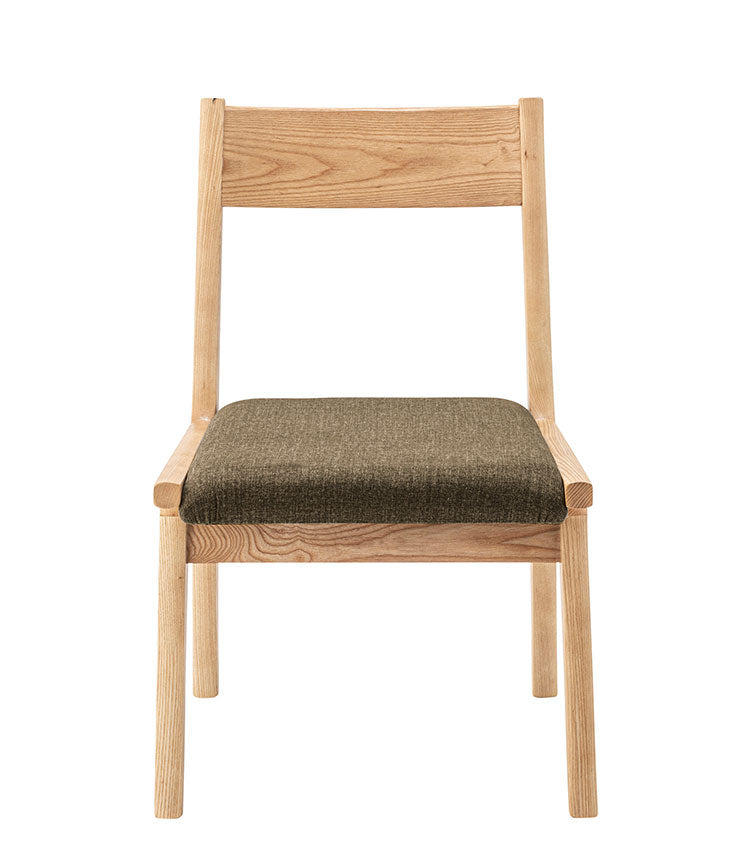 モタ ダイニングチェア チェア チェアー 椅子 イス おしゃれ 単品 完成品 木製 天然木 北欧 座面高 37cm 布地 ファブリック アームレス 肘なし 背もたれ ナチュラル シンプル(代引不可)