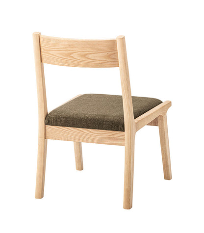 モタ ダイニングチェア チェア チェアー 椅子 イス おしゃれ 単品 完成品 木製 天然木 北欧 座面高 37cm 布地 ファブリック アームレス 肘なし 背もたれ ナチュラル シンプル(代引不可)