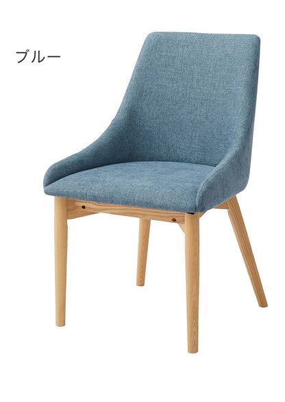 ダイニングチェア 北欧 おしゃれ アームレス ファブリック 布地 木製 ナチュラル モダン シンプル ブルー グレー ブラウン(代引不可)