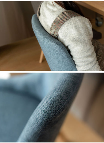 ダイニングチェア 北欧 おしゃれ アームレス ファブリック 布地 木製 ナチュラル モダン シンプル ブルー グレー ブラウン(代引不可)