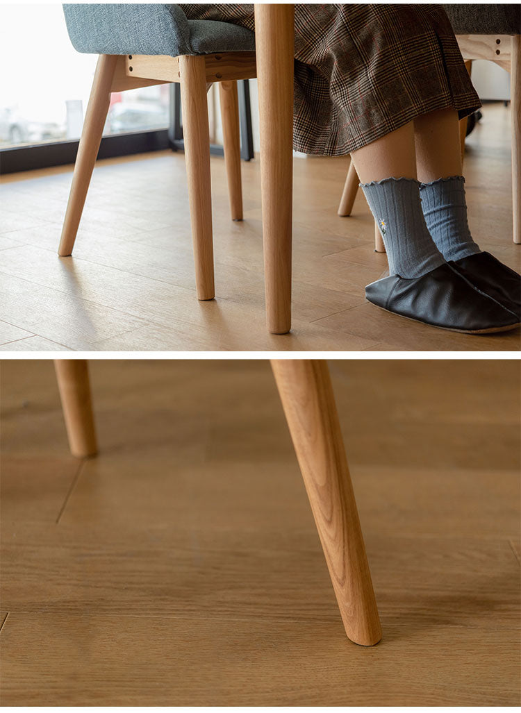 ダイニングチェア 北欧 おしゃれ アームレス ファブリック 布地 木製 ナチュラル モダン シンプル ブルー グレー ブラウン(代引不可)