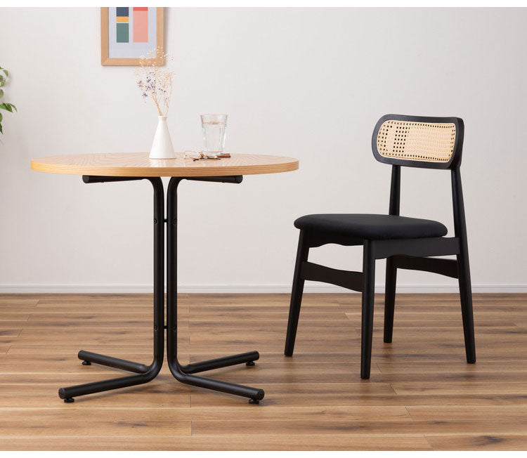 チェア チェア ダイニングチェア 木製 天然木 人口ラタン スエード調 ブラック チャコール ベージュ ナチュラル 北欧 おしゃれ 椅子 いす イス インテリア 省スペース コンパクト(代引不可)