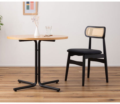 チェア チェア ダイニングチェア 木製 天然木 人口ラタン スエード調 ブラック チャコール ベージュ ナチュラル 北欧 おしゃれ 椅子 いす イス インテリア 省スペース コンパクト(代引不可)