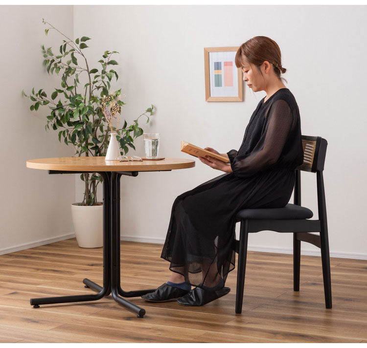 チェア チェア ダイニングチェア 木製 天然木 人口ラタン スエード調 ブラック チャコール ベージュ ナチュラル 北欧 おしゃれ 椅子 いす イス インテリア 省スペース コンパクト(代引不可)