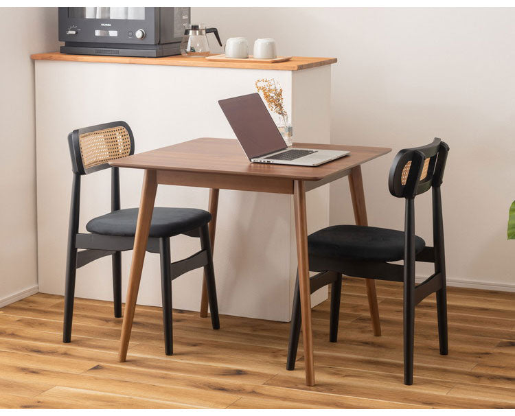 チェア チェア ダイニングチェア 木製 天然木 人口ラタン スエード調 ブラック チャコール ベージュ ナチュラル 北欧 おしゃれ 椅子 いす イス インテリア 省スペース コンパクト(代引不可)