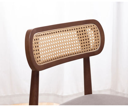 チェア チェア ダイニングチェア 木製 天然木 人口ラタン スエード調 ブラック チャコール ベージュ ナチュラル 北欧 おしゃれ 椅子 いす イス インテリア 省スペース コンパクト(代引不可)