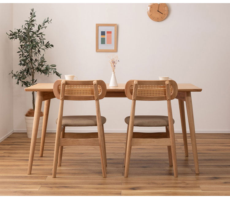 チェア チェア ダイニングチェア 木製 天然木 人口ラタン スエード調 ブラック チャコール ベージュ ナチュラル 北欧 おしゃれ 椅子 いす イス インテリア 省スペース コンパクト(代引不可)