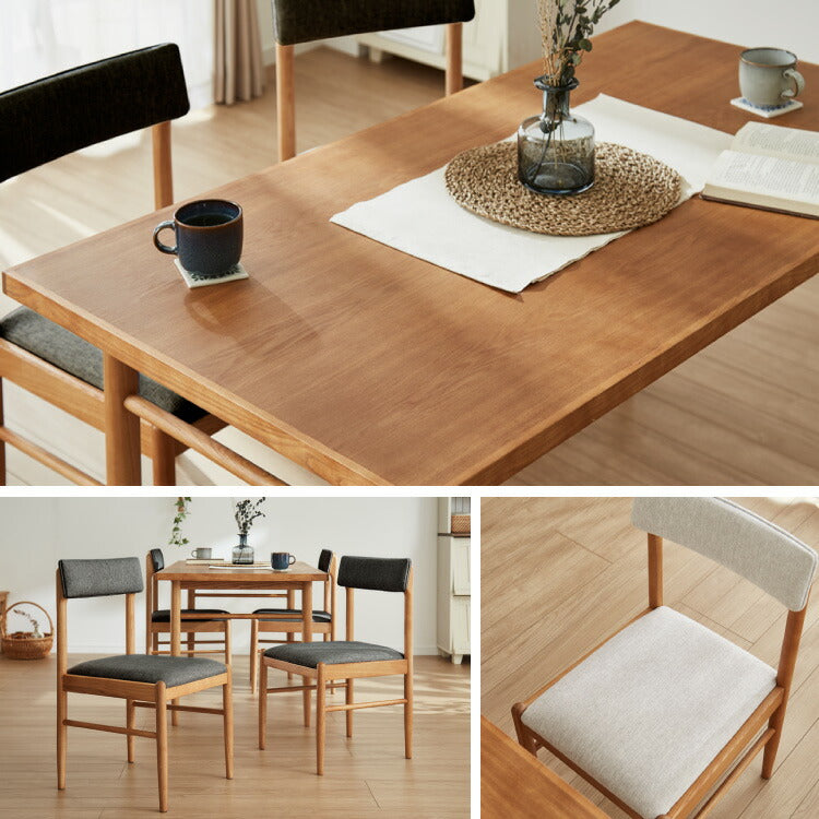 ダイニング5点セット ダイニングテーブル ダイニングチェア4脚 天然木 おしゃれ 北欧 木製 木目 ダイニングセット アッシュ 四人用 4人用 新生活(代引不可)
