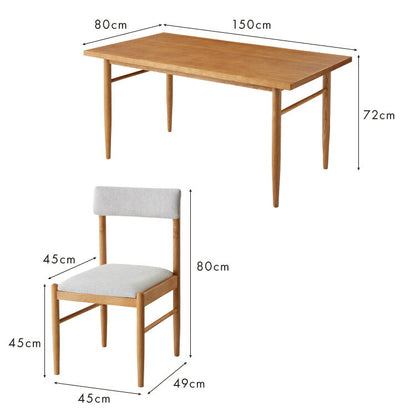 ダイニング5点セット ダイニングテーブル ダイニングチェア4脚 天然木 おしゃれ 北欧 木製 木目 ダイニングセット アッシュ 四人用 4人用 新生活(代引不可)