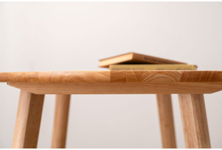 ダイニングテーブル 幅83cm 天然木 コーナー 組み立て式 丸み 木製 リビングテーブル リビング ダイニング リモートワーク 在宅ワーク デスク テーブル 机 おしゃれ かわいい 北欧(代引不可)