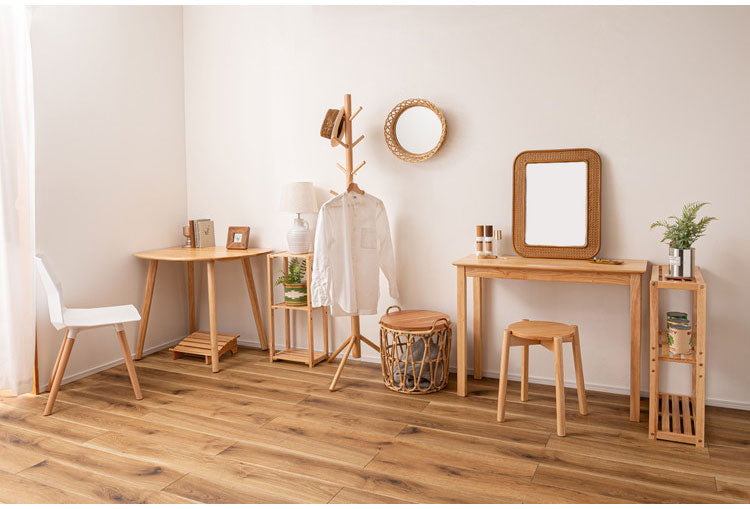 ダイニングテーブル 幅83cm 天然木 コーナー 組み立て式 丸み 木製 リビングテーブル リビング ダイニング リモートワーク 在宅ワーク デスク テーブル 机 おしゃれ かわいい 北欧(代引不可)