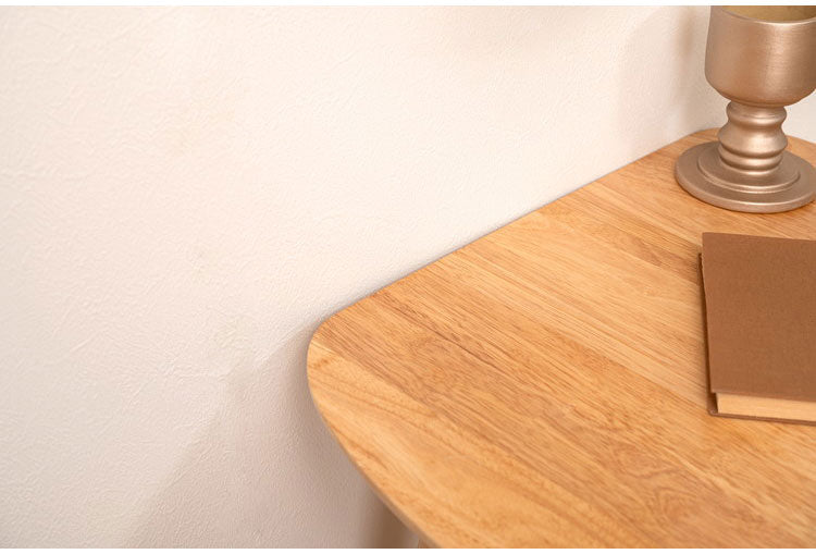 ダイニングテーブル 幅83cm 天然木 コーナー 組み立て式 丸み 木製 リビングテーブル リビング ダイニング リモートワーク 在宅ワーク デスク テーブル 机 おしゃれ かわいい 北欧(代引不可)