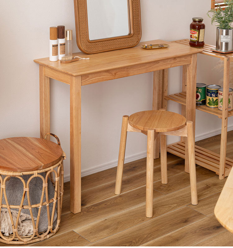 デスク 天然木 幅90cm 組み立て式 木製 リビングテーブル ダイニングテーブル おしゃれ かわいい シンプル 北欧 インテリア シンプル 机 テーブル リビング ダイニング(代引不可)