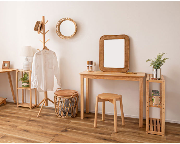 デスク 天然木 幅90cm 組み立て式 木製 リビングテーブル ダイニングテーブル おしゃれ かわいい シンプル 北欧 インテリア シンプル 机 テーブル リビング ダイニング(代引不可)