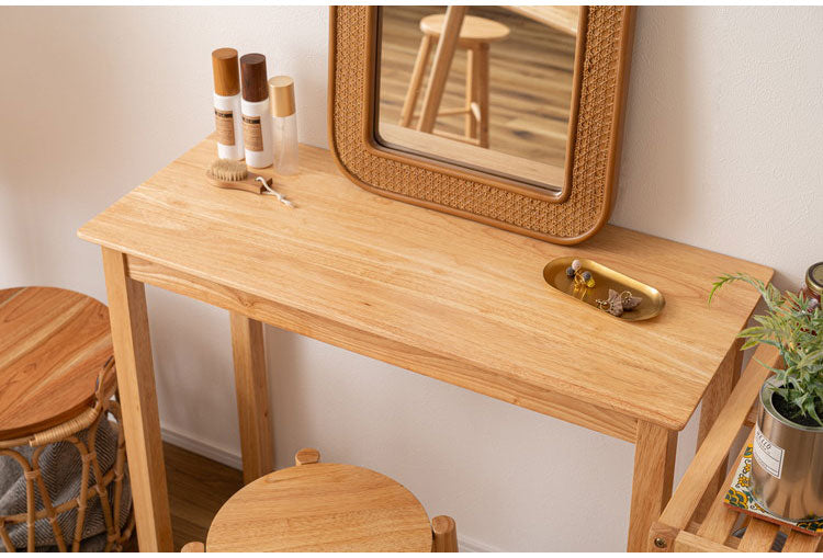 デスク 天然木 幅90cm 組み立て式 木製 リビングテーブル ダイニングテーブル おしゃれ かわいい シンプル 北欧 インテリア シンプル 机 テーブル リビング ダイニング(代引不可)