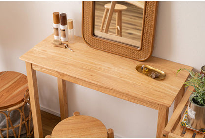 デスク 天然木 幅90cm 組み立て式 木製 リビングテーブル ダイニングテーブル おしゃれ かわいい シンプル 北欧 インテリア シンプル 机 テーブル リビング ダイニング(代引不可)
