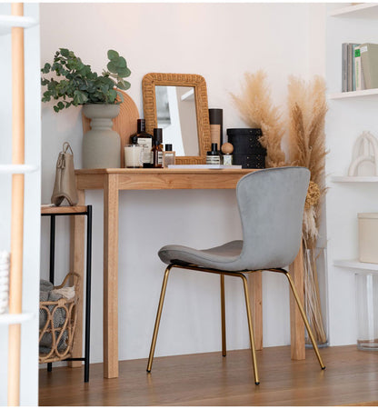 デスク 天然木 幅90cm 組み立て式 木製 リビングテーブル ダイニングテーブル おしゃれ かわいい シンプル 北欧 インテリア シンプル 机 テーブル リビング ダイニング(代引不可)