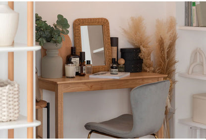 デスク 天然木 幅90cm 組み立て式 木製 リビングテーブル ダイニングテーブル おしゃれ かわいい シンプル 北欧 インテリア シンプル 机 テーブル リビング ダイニング(代引不可)