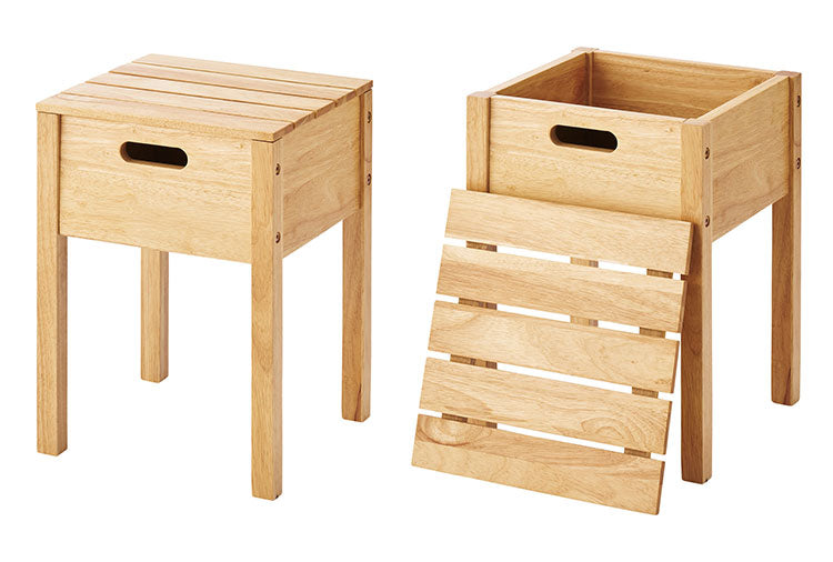 スツール 収納付き 天然木 チェア ディスプレイ 収納 木製 おしゃれ インテリア 北欧 かわいい リビング ダイニング リモートワーク 在宅ワーク シンプル 家具 イス いす 椅子(代引不可)