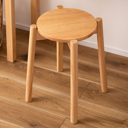 スツール 木製 天然木 北欧 四つ足 円形 おしゃれ リビング ダイニング 丸形 リモートワーク 在宅ワーク 椅子 いす イス チェア チェアー かわいい シンプル 玄関 ディスプレイ 家具(代引不可)
