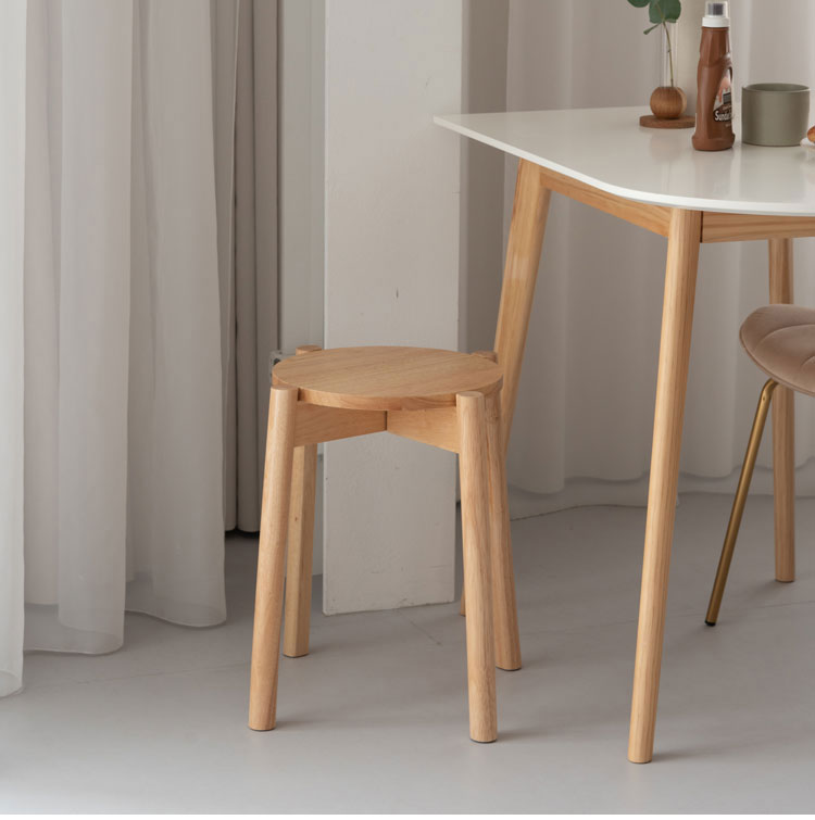 スツール 木製 天然木 北欧 四つ足 円形 おしゃれ リビング ダイニング 丸形 リモートワーク 在宅ワーク 椅子 いす イス チェア チェアー かわいい シンプル 玄関 ディスプレイ 家具(代引不可)