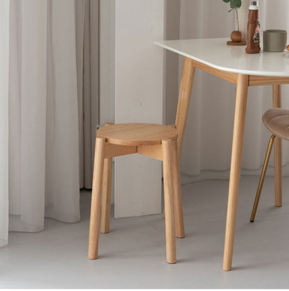 スツール 木製 天然木 北欧 四つ足 円形 おしゃれ リビング ダイニング 丸形 リモートワーク 在宅ワーク 椅子 いす イス チェア チェアー かわいい シンプル 玄関 ディスプレイ 家具(代引不可)