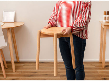 スツール 木製 天然木 北欧 四つ足 円形 おしゃれ リビング ダイニング 丸形 リモートワーク 在宅ワーク 椅子 いす イス チェア チェアー かわいい シンプル 玄関 ディスプレイ 家具(代引不可)