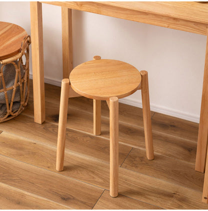 スツール 木製 天然木 北欧 四つ足 円形 おしゃれ リビング ダイニング 丸形 リモートワーク 在宅ワーク 椅子 いす イス チェア チェアー かわいい シンプル 玄関 ディスプレイ 家具(代引不可)