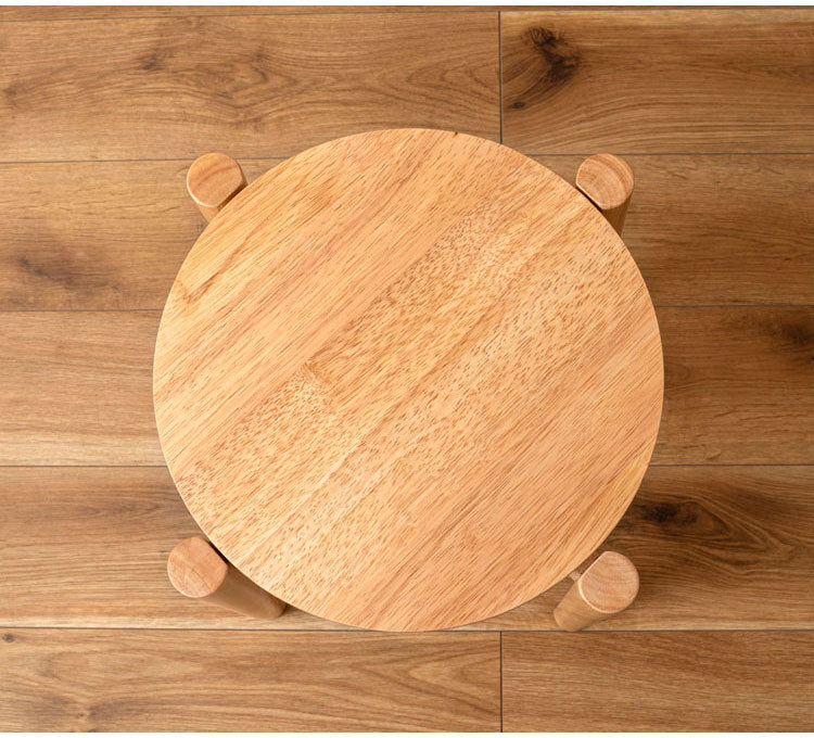 スツール 木製 天然木 北欧 四つ足 円形 おしゃれ リビング ダイニング 丸形 リモートワーク 在宅ワーク 椅子 いす イス チェア チェアー かわいい シンプル 玄関 ディスプレイ 家具(代引不可)