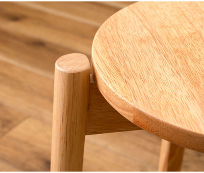 スツール 木製 天然木 北欧 四つ足 円形 おしゃれ リビング ダイニング 丸形 リモートワーク 在宅ワーク 椅子 いす イス チェア チェアー かわいい シンプル 玄関 ディスプレイ 家具(代引不可)