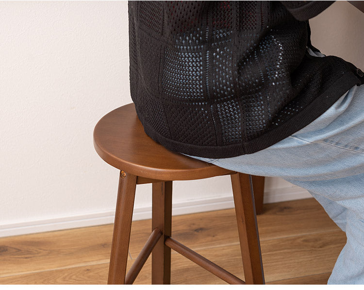 スツール スツール 椅子 イス 木製 天然木 シンプル おしゃれ 北欧 韓国インテリア ブラウン 軽量 インテリア おしゃれ 北欧 チェア いす 新生活 オールシーズン(代引不可)