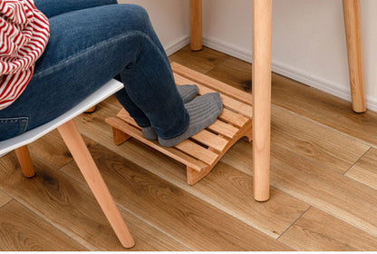 フットレスト 木製 Sサイズ 天然木 足置き オットマン リモートワーク 在宅ワーク リビング ダイニング おしゃれ 北欧 かわいい インテリア ステップ シンプル 軽量 足台 フット台(代引不可)