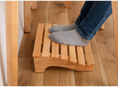フットレスト 木製 Sサイズ 天然木 足置き オットマン リモートワーク 在宅ワーク リビング ダイニング おしゃれ 北欧 かわいい インテリア ステップ シンプル 軽量 足台 フット台(代引不可)