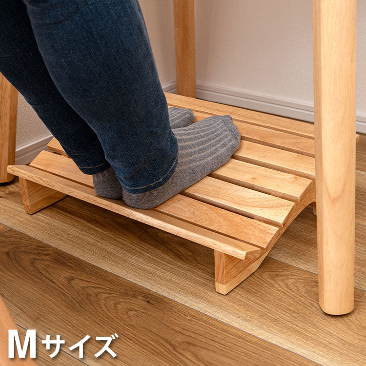 フットレスト 木製 Mサイズ 天然木 足置き オットマン リモートワーク 在宅ワーク リビング ダイニング おしゃれ 北欧 かわいい インテリア ステップ シンプル 軽量 足台 フット台(代引不可)