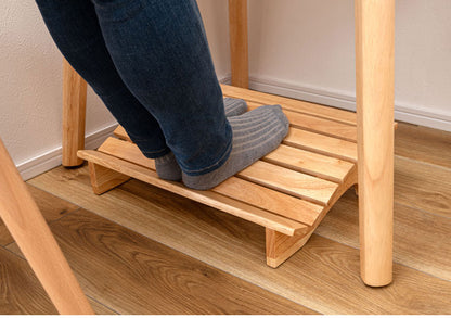 フットレスト 木製 Mサイズ 天然木 足置き オットマン リモートワーク 在宅ワーク リビング ダイニング おしゃれ 北欧 かわいい インテリア ステップ シンプル 軽量 足台 フット台(代引不可)