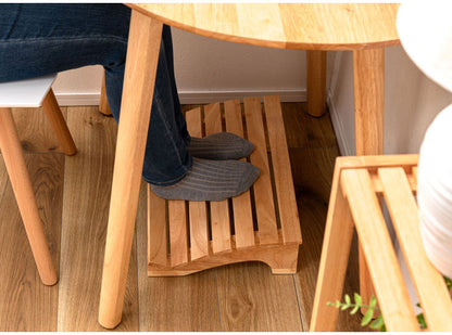 フットレスト 木製 Mサイズ 天然木 足置き オットマン リモートワーク 在宅ワーク リビング ダイニング おしゃれ 北欧 かわいい インテリア ステップ シンプル 軽量 足台 フット台(代引不可)