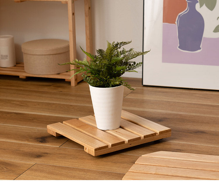 プランターベースワゴン プランターベース キャスター付き 車輪 隠しキャスター 木製 天然木 北欧 ナチュラル おしゃれ 鉢置き 花台 鉢植え台 プランター台 インテリア(代引不可)