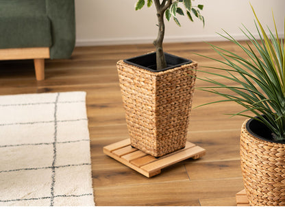 プランターベースワゴン プランターベース キャスター付き 車輪 隠しキャスター 木製 天然木 北欧 ナチュラル おしゃれ 鉢置き 花台 鉢植え台 プランター台 インテリア(代引不可)
