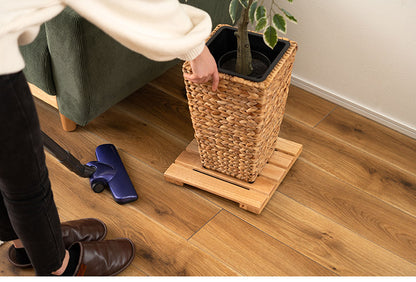 プランターベースワゴン プランターベース キャスター付き 車輪 隠しキャスター 木製 天然木 北欧 ナチュラル おしゃれ 鉢置き 花台 鉢植え台 プランター台 インテリア(代引不可)