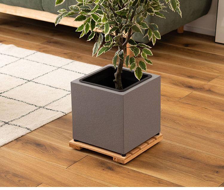 プランターベースワゴン プランターベース キャスター付き 車輪 隠しキャスター 木製 天然木 北欧 ナチュラル おしゃれ 鉢置き 花台 鉢植え台 プランター台 インテリア(代引不可)