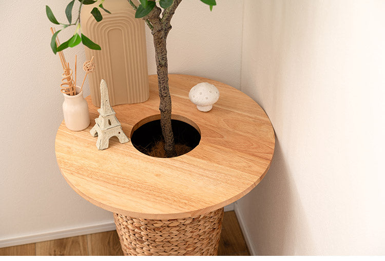 プランターテーブル プランターテーブル サイドテーブル テーブル 木製 天然木 北欧 おしゃれ 円 丸 ラウンド インテリア おしゃれ 北欧(代引不可)
