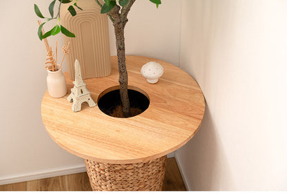 プランターテーブル プランターテーブル サイドテーブル テーブル 木製 天然木 北欧 おしゃれ 円 丸 ラウンド インテリア おしゃれ 北欧(代引不可)