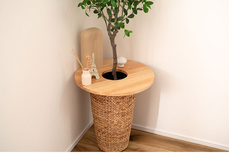 プランターテーブル プランターテーブル サイドテーブル テーブル 木製 天然木 北欧 おしゃれ 円 丸 ラウンド インテリア おしゃれ 北欧(代引不可)