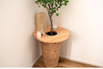 プランターテーブル プランターテーブル サイドテーブル テーブル 木製 天然木 北欧 おしゃれ 円 丸 ラウンド インテリア おしゃれ 北欧(代引不可)