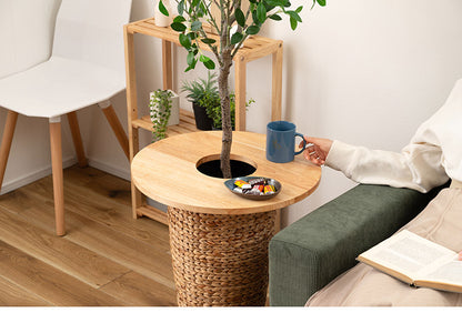 プランターテーブル プランターテーブル サイドテーブル テーブル 木製 天然木 北欧 おしゃれ 円 丸 ラウンド インテリア おしゃれ 北欧(代引不可)