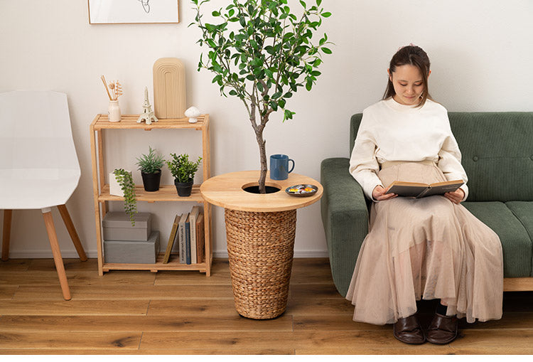 プランターテーブル プランターテーブル サイドテーブル テーブル 木製 天然木 北欧 おしゃれ 円 丸 ラウンド インテリア おしゃれ 北欧(代引不可)