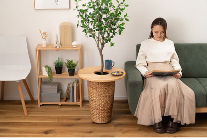 プランターテーブル プランターテーブル サイドテーブル テーブル 木製 天然木 北欧 おしゃれ 円 丸 ラウンド インテリア おしゃれ 北欧(代引不可)