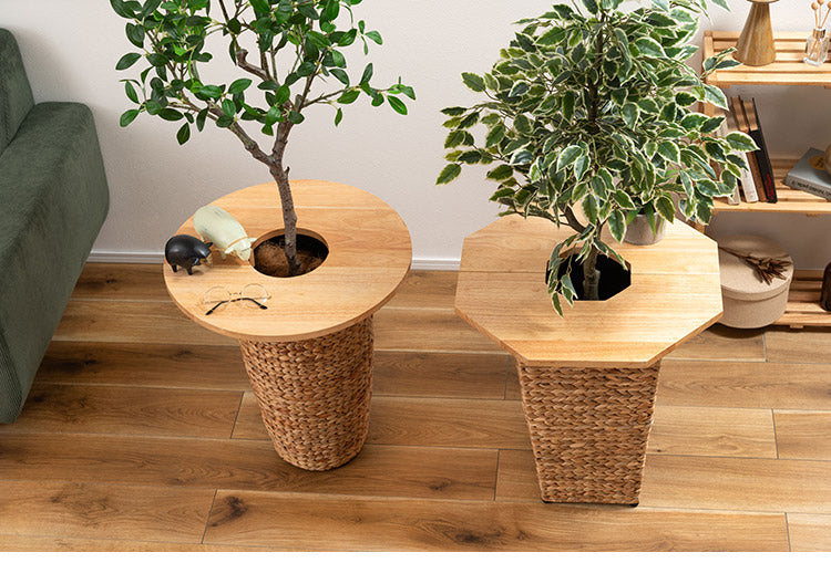 プランターテーブル プランターテーブル サイドテーブル テーブル 木製 天然木 北欧 おしゃれ 円 丸 ラウンド インテリア おしゃれ 北欧(代引不可)