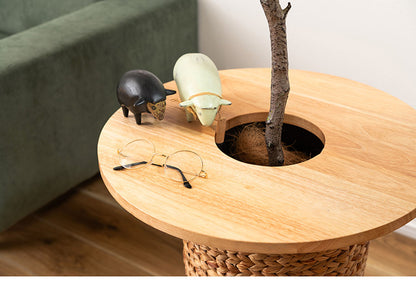 プランターテーブル プランターテーブル サイドテーブル テーブル 木製 天然木 北欧 おしゃれ 円 丸 ラウンド インテリア おしゃれ 北欧(代引不可)