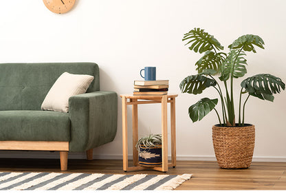 サイドテーブル サイドテーブル ナイトテーブル テーブル 木製 天然木 北欧 おしゃれ 円 丸 ラウンド アジャスター付き かわいい 新生活 オールシーズン(代引不可)